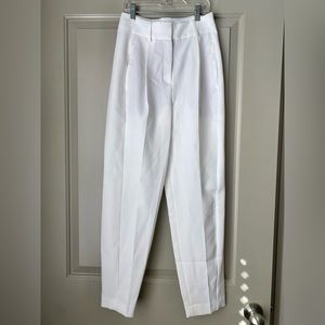 Express Editor High Waisted Straight Ankle Chino Pant in White | size 0 Reg